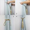 2pcs Handmade Tassel Curtain Tieback Room Accessories Gold Curtain Buckle Rope Home Decoration Holdback Window Fringe