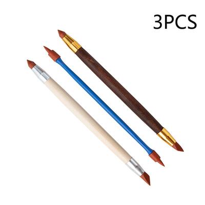 3-Piece Silicone Clay Sculpting Tool Set: Texture Indentation Pen & Carving Knife