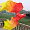 Kid Women Long Imitation Gradient Color Belly Dancing Fan Silk Fans Long Silk Fans Rayon Silk Fans