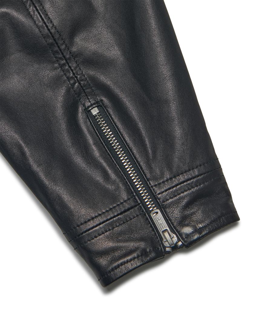 NOMANUAL Line Leather Jacket - Black