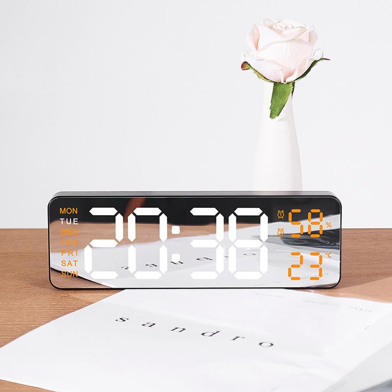 Electronic Clock Simple Multi-function Clock Rectangular Large Font Alarm Clock Can Be Hung or Stand Up Watch 6657