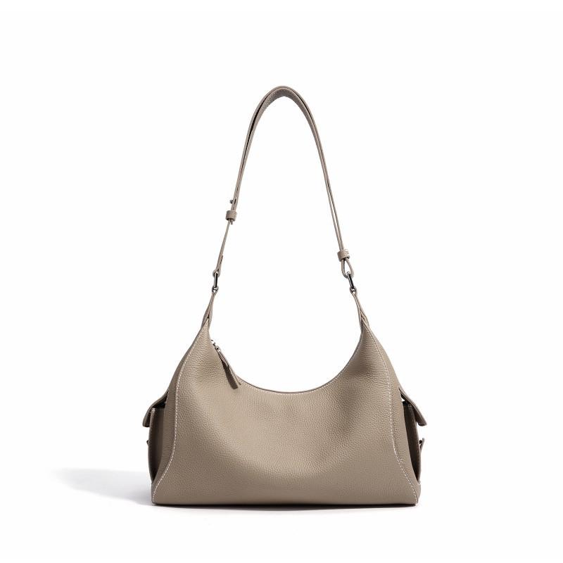 2026 Early Large-capacity Commuting Shoulder Bag All-match Hobo Underarm Simple Leather High-quality Cross-body Women's