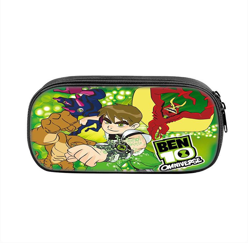 Trousse à Crayons Ben10 pour Enfants Grande Capacité en Nylon Organisateur de Papeterie pour Étudiant Utilisation Scolaire
