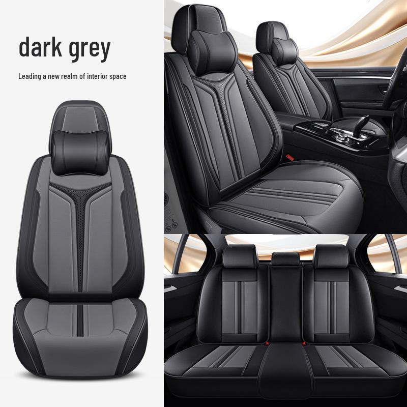 Full Leather Backrest Seat Cushion for Cars - Customizable, Full Surround, and Separate Type
