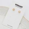 [Merry-Grin] 14K Gf Gold Filled Pin Cubic Ball Earrings Psyche