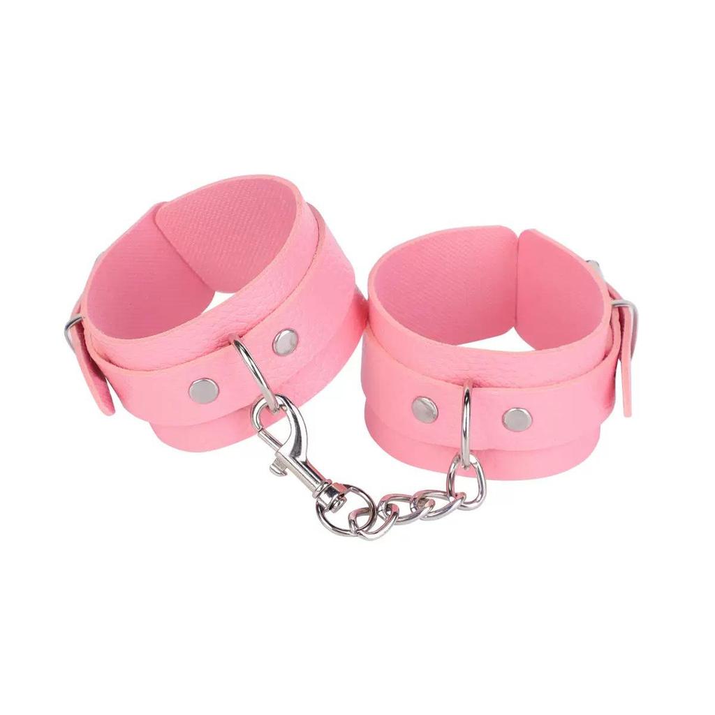 Puppy Leather Handcuffs and Ankle Restraints SM Adult Set