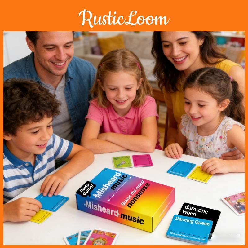 Misheard Music Guess The Lyrical Nonsense Gathering Card Game For Home Family Game Night