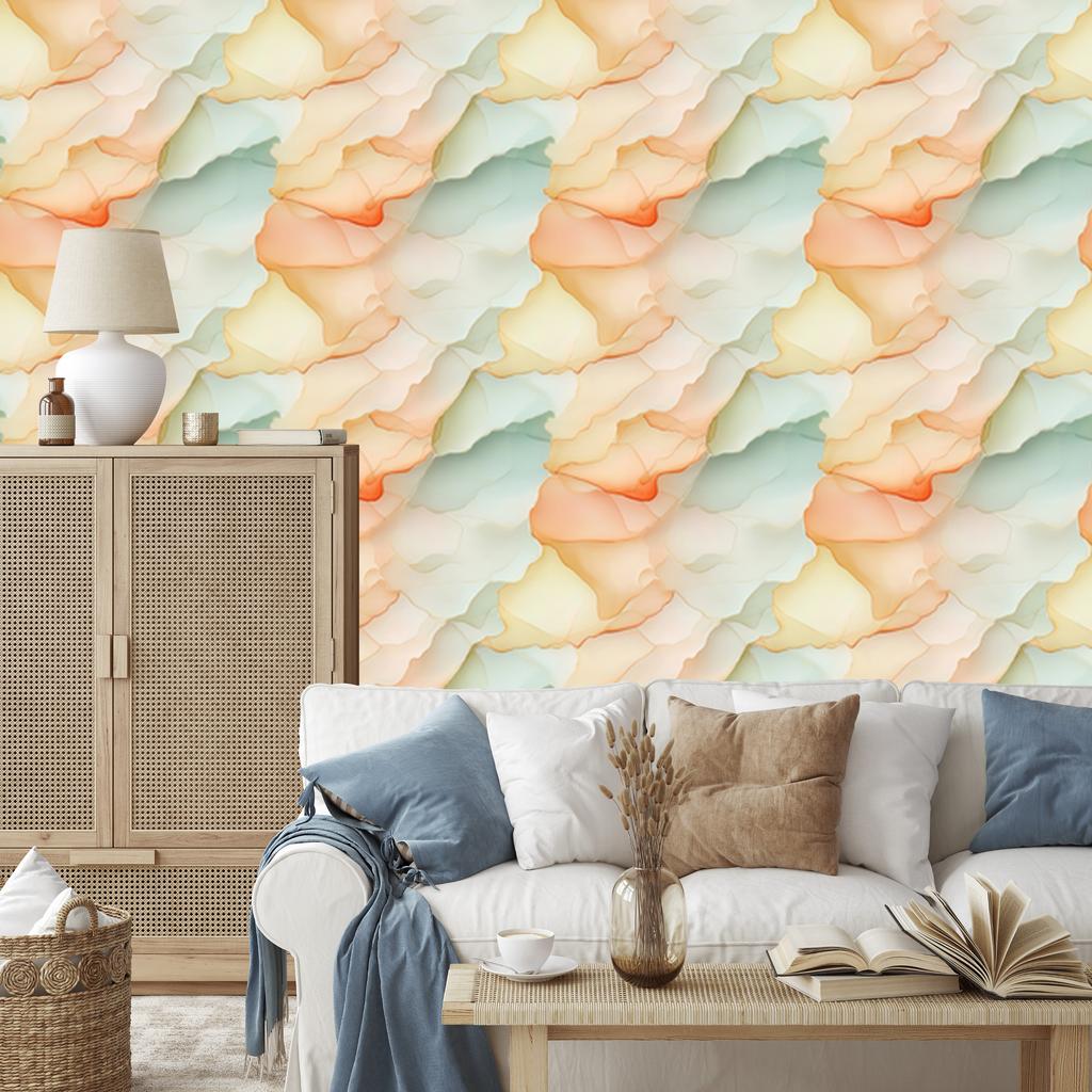 Ink Cream, Light Gray and Beige Wallpaper for Living Room and Bedroom 50x1000