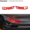 Window Lift Switch Button Panel Decor Cover Trim For 10-15 Chevrolet Camaro Red