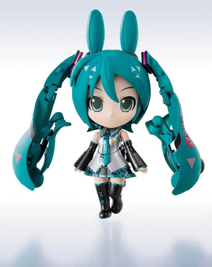 TAMASHII NATIONS Chogokin Miracle Henkei Hatsune Miku x Rody 105mm Painted Movable Figure Approx. PVC&ABS&Diecast