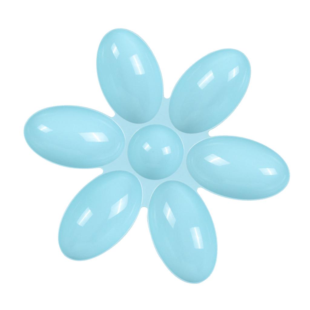 Cat Food Bowl Plastic 6 Petals Long Lasting Easy To Clean Puppy Food Feeder for Small Cats Kittens