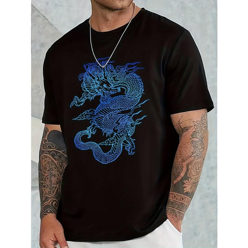 European sizes Men s Fashion Casual Round Neck T-Shirt, Versatile Summer Men s Base Layer Top S чёрный