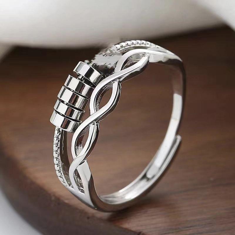 Micro-motion Bead Rotating Inel Femeie Creative Inel Anti-stres Anxietate Bijuterii de mână feminină