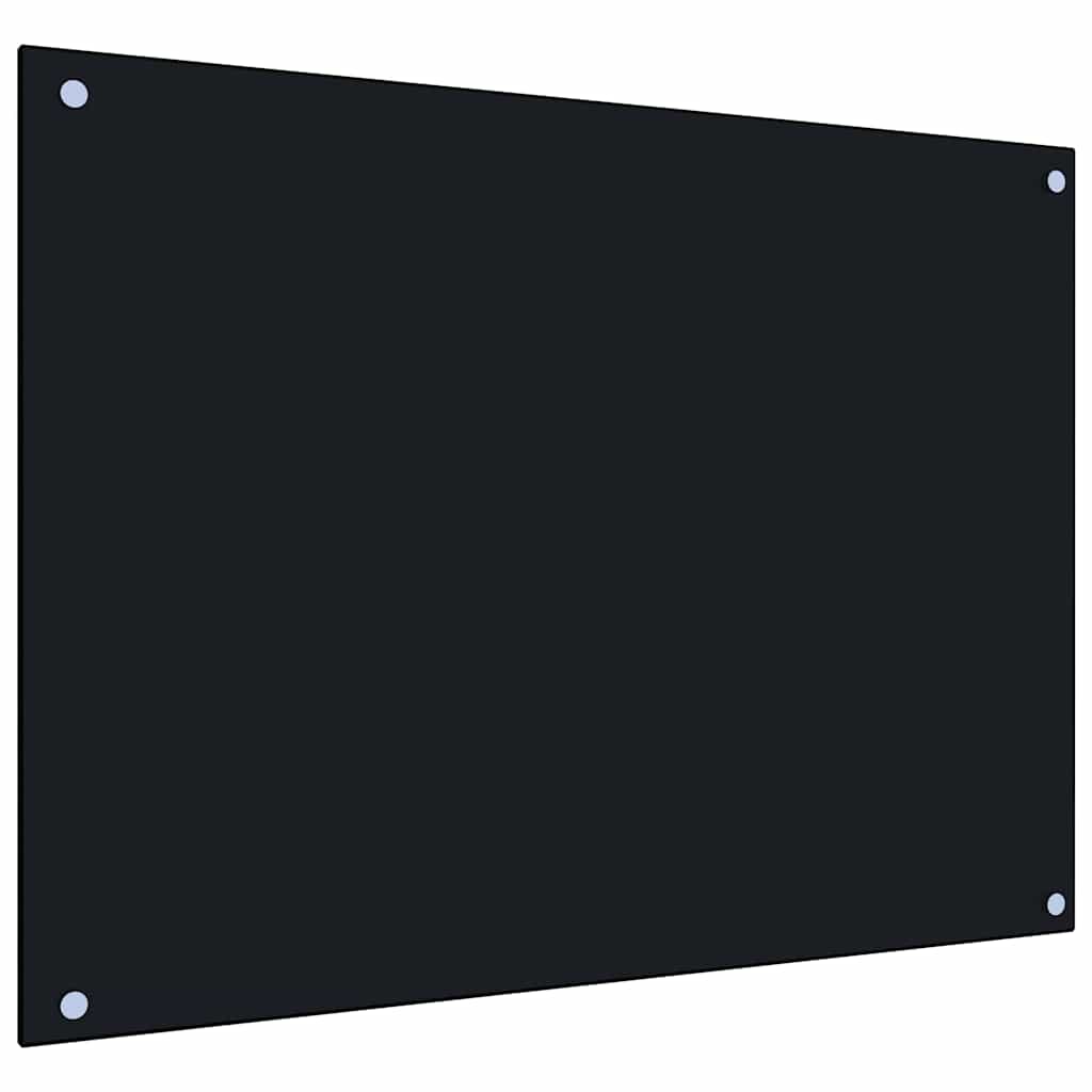 Vidaxl Panele Ochronne Do Kuchni, Czarne, 2 Szt., 80X60 Cm, Szkło