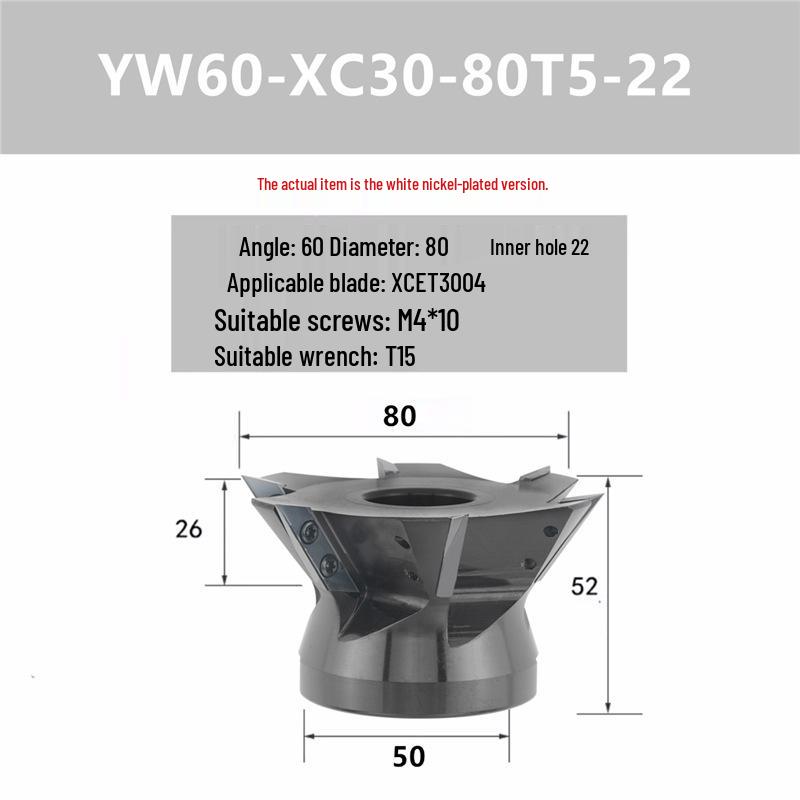 Long-Edge Dovetail Cutter Holder for XCET3004 Milling: 55°, 60°, 75° V-Groove & Disc Bottom Cleaning