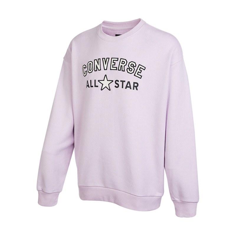 Converse Sweatshirt Unisex Gray Purple 10024657-A03 L
