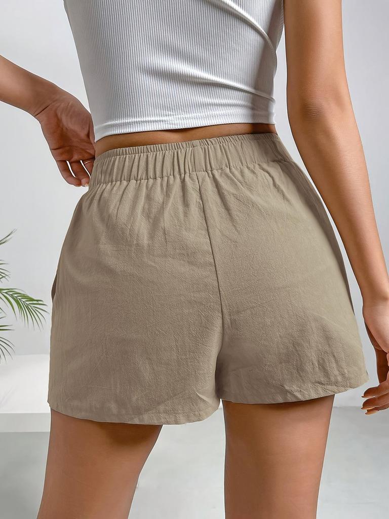 European Fashion Women's Solid Color Loose Casual Shorts (2026)