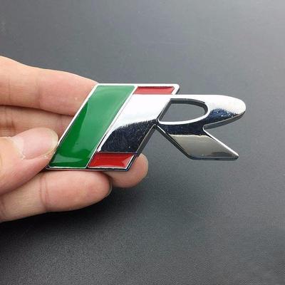 Krom Metal R Spor Araba Amblem Rozet Etiket
