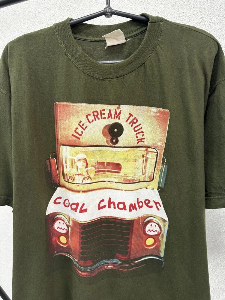 Coal Chamber Band Ice Cream Truck 1 sided Military Green T Shirt  Unisex T-Shirt S