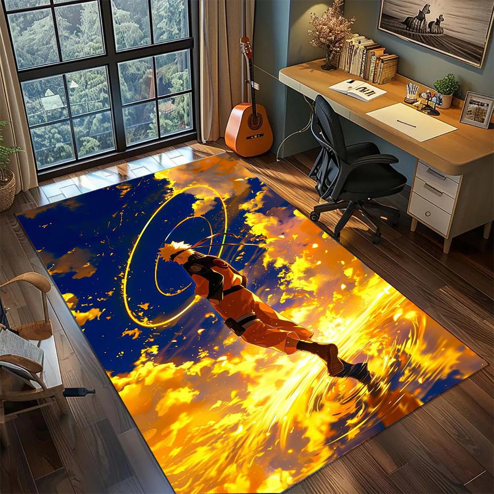 

Naruto Uzumaki Floor Mat Household Daily Decor, Non Slip Washable Large Area Carpet Rug Gamer Room.-TING 60x90cm