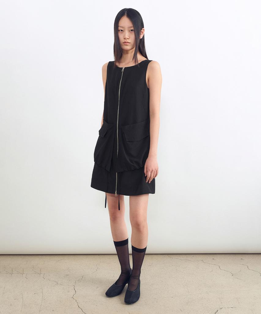 INSILENCE WOMEN Parachute Mini Dress Black
