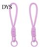High Elasticity Rope Strap 2Pcs Braided Pendant Lightweight High-Elastic Keychain Holder with Soft Touch Wrist Reinforced Knot Design Macaron