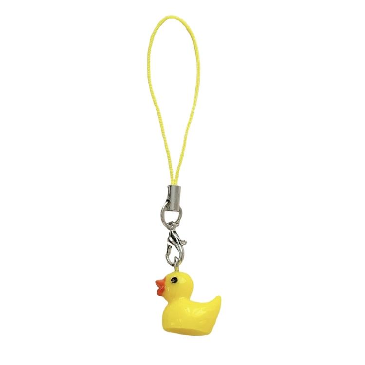 Fashionable Duck Shaped Phone Jewelry Easy To Attach Animal Keychain Accessory Versatile Bag Pendant Decoration