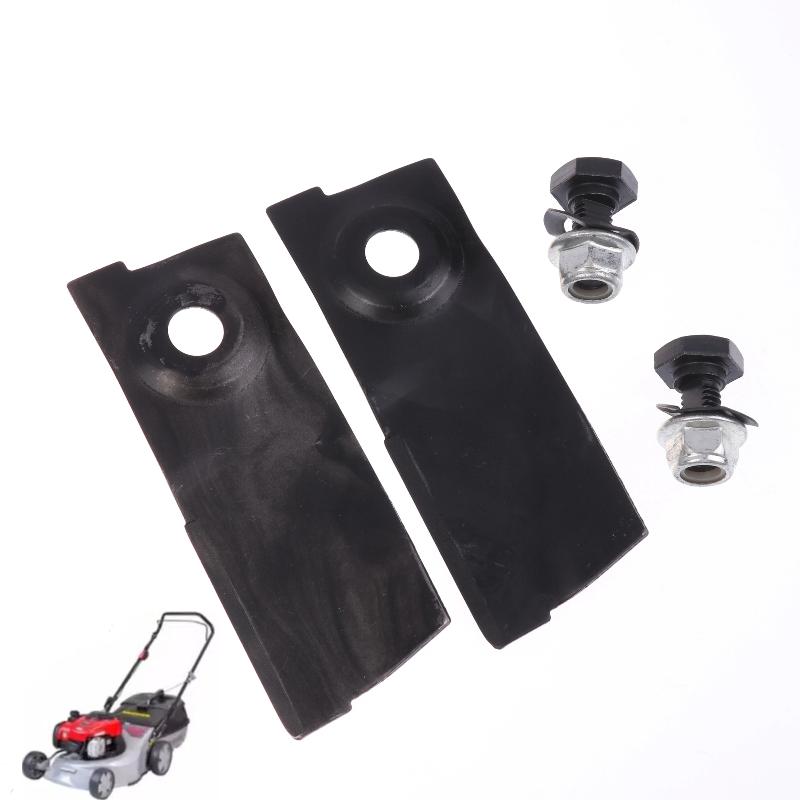 2Pcs Hardened Lawn Mower Blades Bolts 125X45Mm Kit For Masport 200 300 400 500 575 600 Grass Trimmer Garden Tool Parts