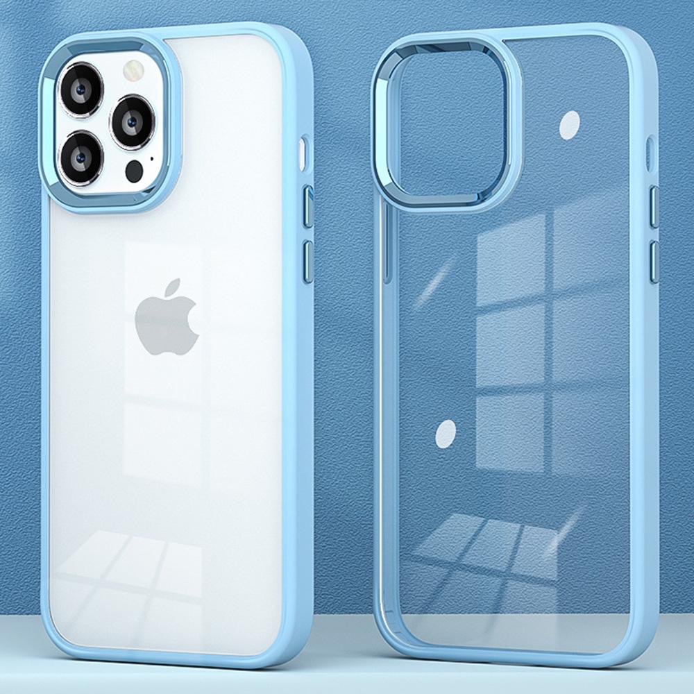 Für iPhone 16 Pro Max Hülle Bonbonfarbe TPU+PC Handyhülle Hautgefühl Hohe Transparenz Rückseite