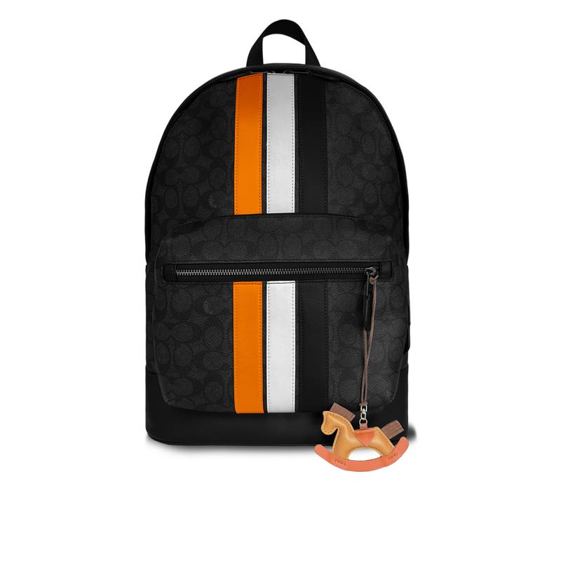 

COACH backpack [Customized bag] West 32 hand-painted color-changing graffiti, simple and high-end Ma Daocheng Gong basic package (bag + dust bag) помаранчевий