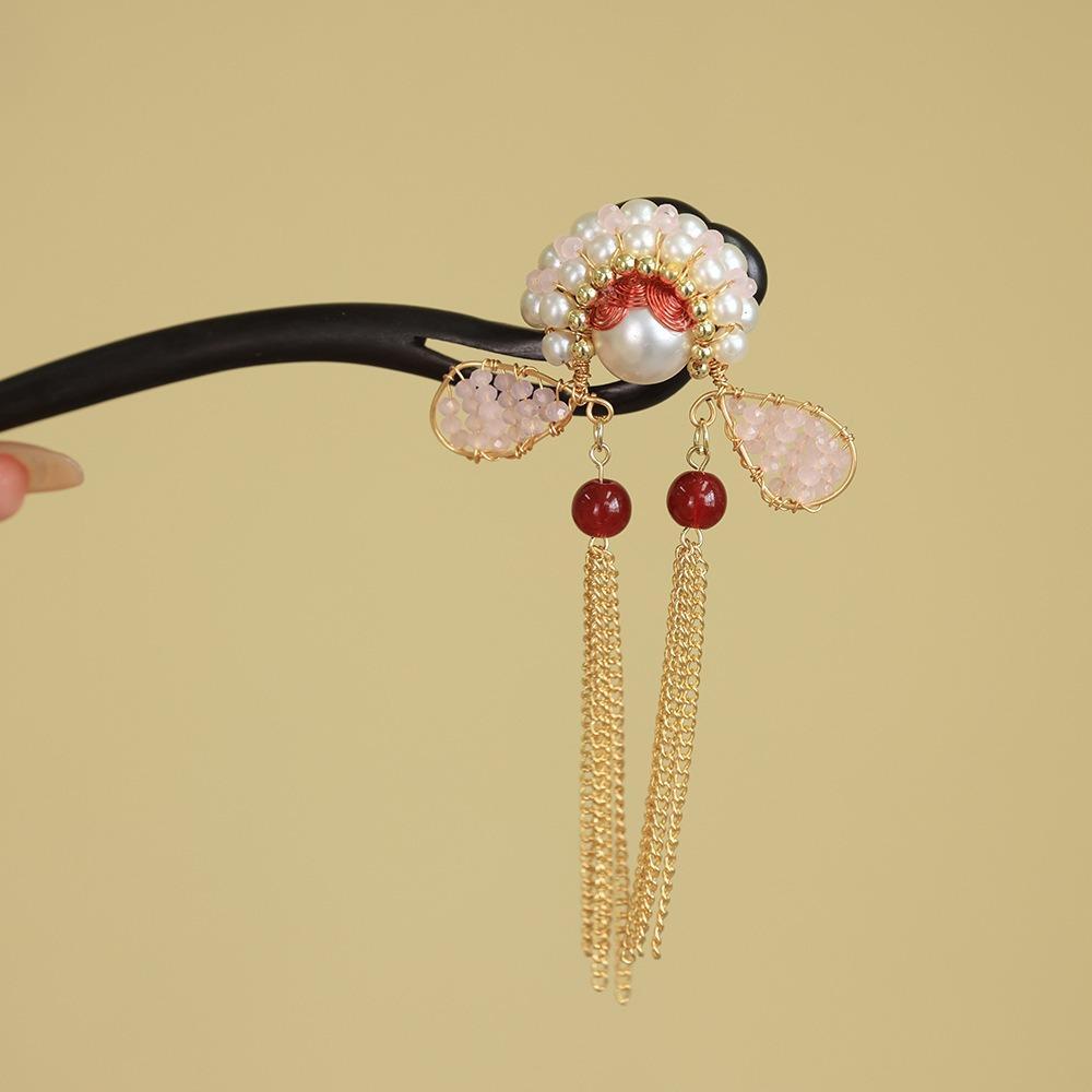 Tassel New Chinese Style Hair Clip Red Hanfu Hairpin Beijing Opera Hair Accessories  Bridal