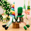 Adorable Saint Patrick's Day Plush Doll With Green Leaf And Rainbow Design For Festive Decor