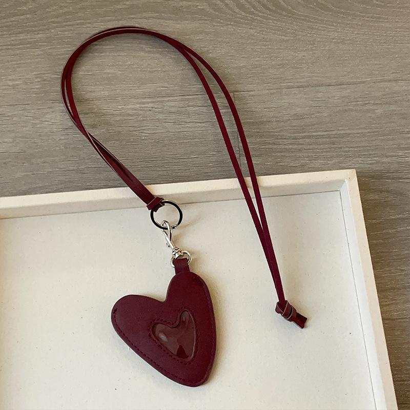 Leather Love Cat Change Bag Pendant Necklace Female Cute Versatile Fashion Accessories Sweater Chain