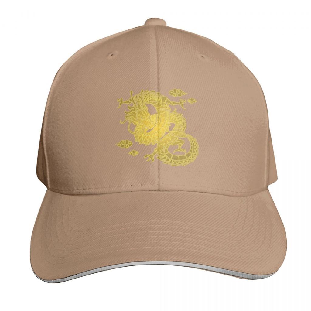 Golden Dragon Baseball Cap Christmas Hat Golf Hat Genuine Beach Outing Snap Back Hat Unisexs Womens