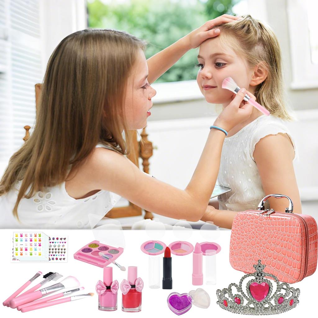 OTONOPI Makeup Cosmetics Set for Elementary School Toy Cosmetics Pretend Play Ages and Stylish Gift Set, Kids' Girls, Students, Set, Set, 31-Piece
