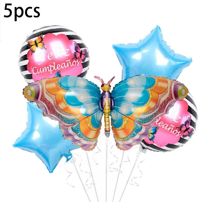 DIWULI Schmetterling Ballon-Set – 5-teilige Deko Für Kindergeburtstag & Party