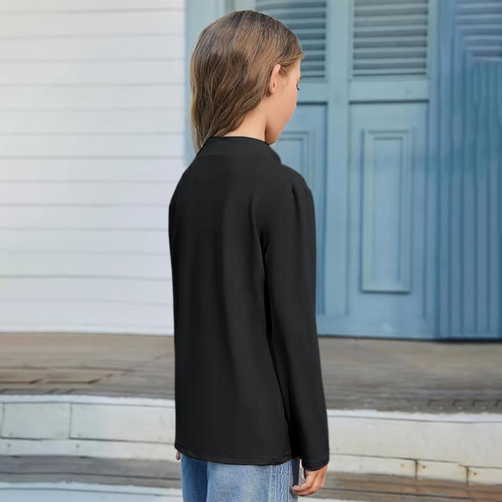 Boy And Girls Color Long Sleeved T-shirt Round Neck Color T-shirt