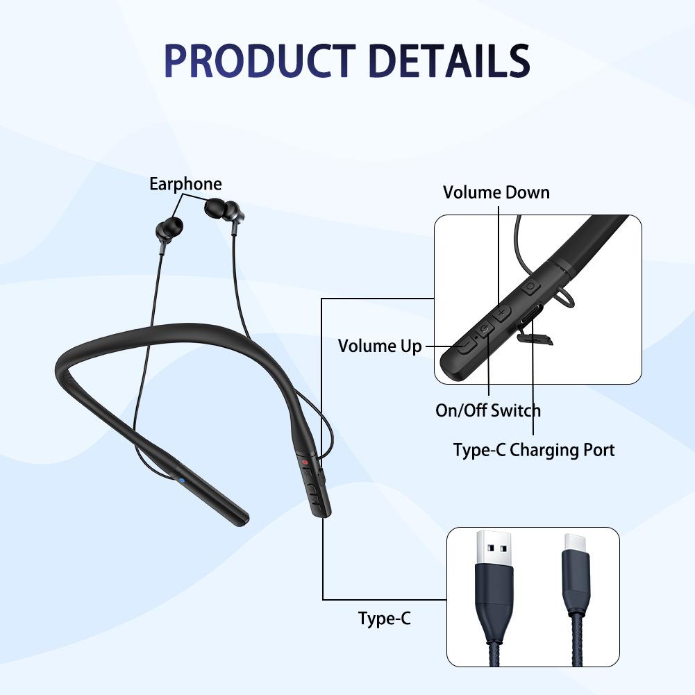 Bluetooth neck hanging binaural in ear neck hanging hearing aid