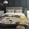 Sushi Cartoon Japanese Culture Delicious Food Bedding Set 3pcs Duvet Cover Pillowcase Quilt Cover Double Bed Set Home Textile