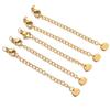 Stainless Steel & Titanium Necklace Extension with Lobster Clasp & Beaded Tail - DIY Accessory Set