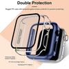 Tempered Glass+cover For Apple Watch 9 8 41mm 45mm 42mm 38mm PC Bumper Screen Protector Case iWatch Series 7 6 5 4 Se 44mm 40mm