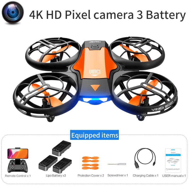 New V8 Mini Drone 4K Camera Profession HD Wide Angle Cam WiFi Fpv Quadcopter Height Keep Dron Helicopter Toys For Boys Gift