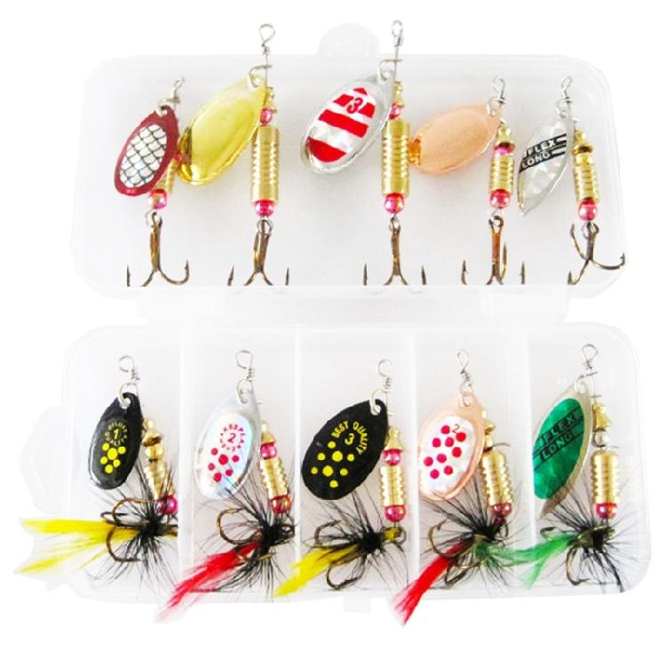 

10Pcs Metal Spoon Fish Lures Fishing Lures Spinner Baits Casting Fishing Lures Baits Fishing Spoons Lures Sequins Baits