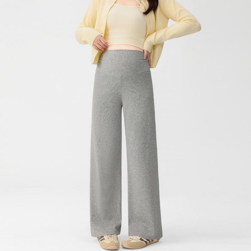 Spring/Summer 2026 Maternity Wide-Leg Pants - Lightweight, Belly-Friendly Long Trousers 2XL