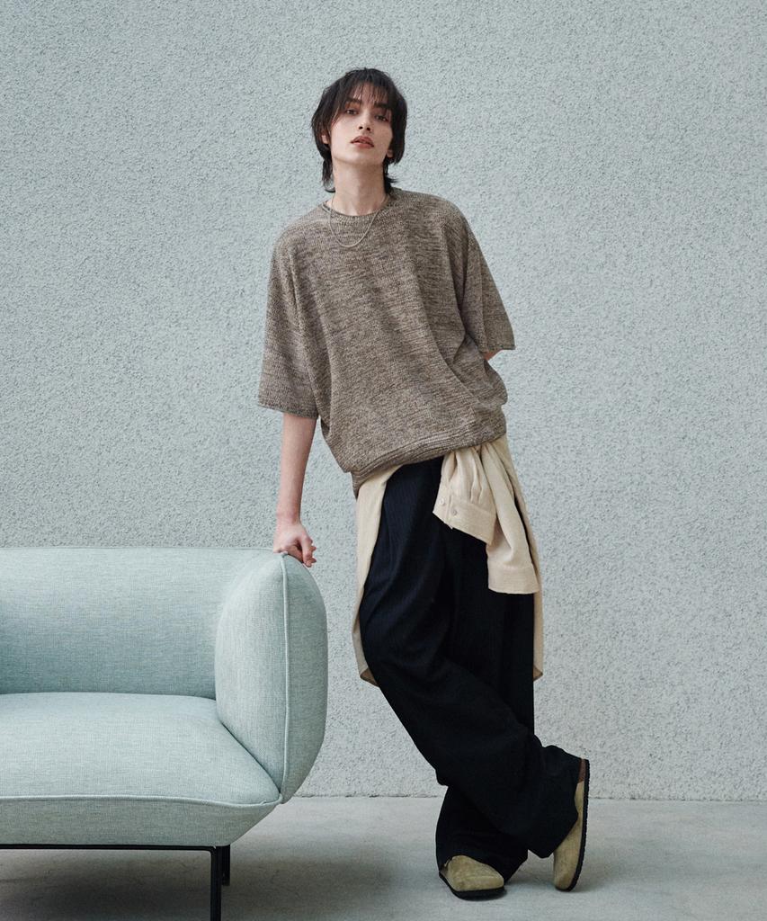 GLW Two-Tone Mixed Half Knit Brown