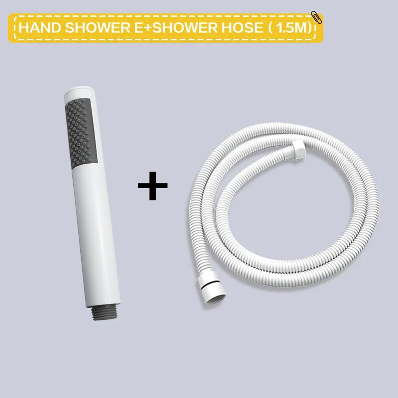 Messing Weiß Handbrause Badezimmer Rund und Eckig Verstellbarer Ständer Handbrause Wandmontage Armatur Zubehör