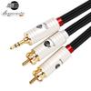 BOAACOUSTIC AUX Audio Standard Stereo Mini Plug To 2 RCA Male Compatible with CD DVD Home 1m Long Cable, 3.5mm (Red R/White L) Adapter, Players,