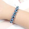 Devil's Eye Beaded Yoga Bracelet with Rhinestone Accents