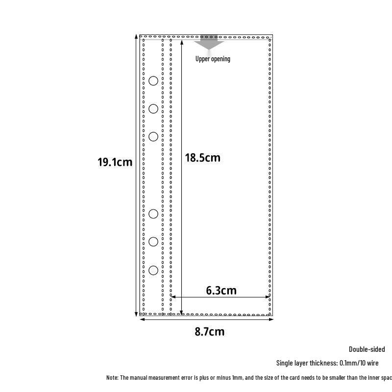A6 6-Hole Loose-Leaf Transparent Album Pages, 1/3/Single Grid, for Polaroid, Bills, Small Cards.