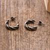 Men Hoops Earrings ,Mini Twist Cuff Earrings. Stainless Steel Twisted Small Hoops Earring ,Minimalist  Men Jewelry